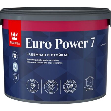 Краска интерьерная Tikkurila EURO POWER 7 A, 1 л, матовая
