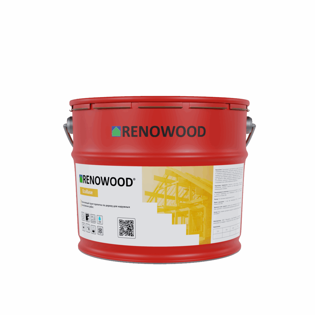Грунт RENOWOOD Eco Base для подготовки древесины — ЛКМ для древесины