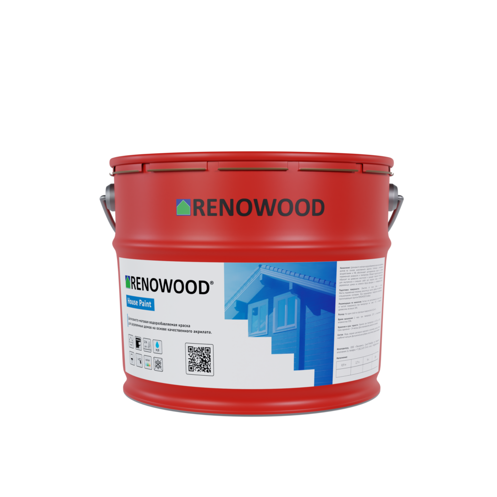 Краска RENOWOOD House Paint для деревянных фасадов — ЛКМ для древесины