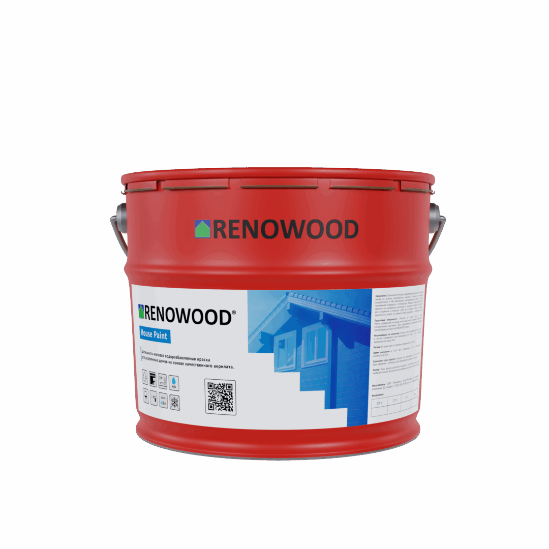 Краска RENOWOOD House Paint для деревянных фасадов — ЛКМ для древесины