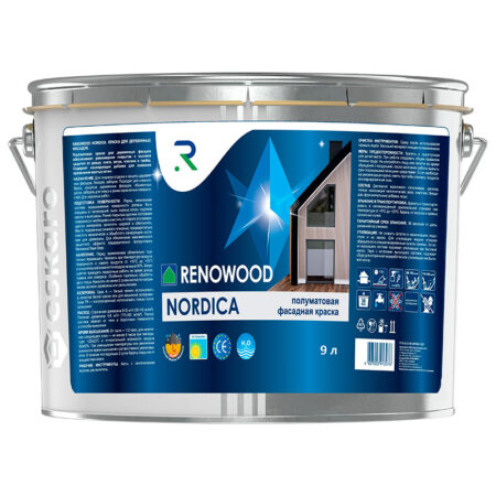 Краска RENOWOOD Nordica полуматовая для деревянных фасадов