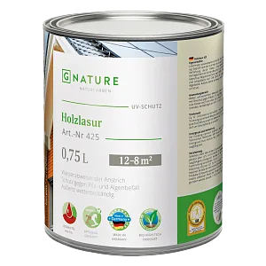 Масло-лазурь GNATURE 425 Holzlasur банка и нанесение на деревянный фасад